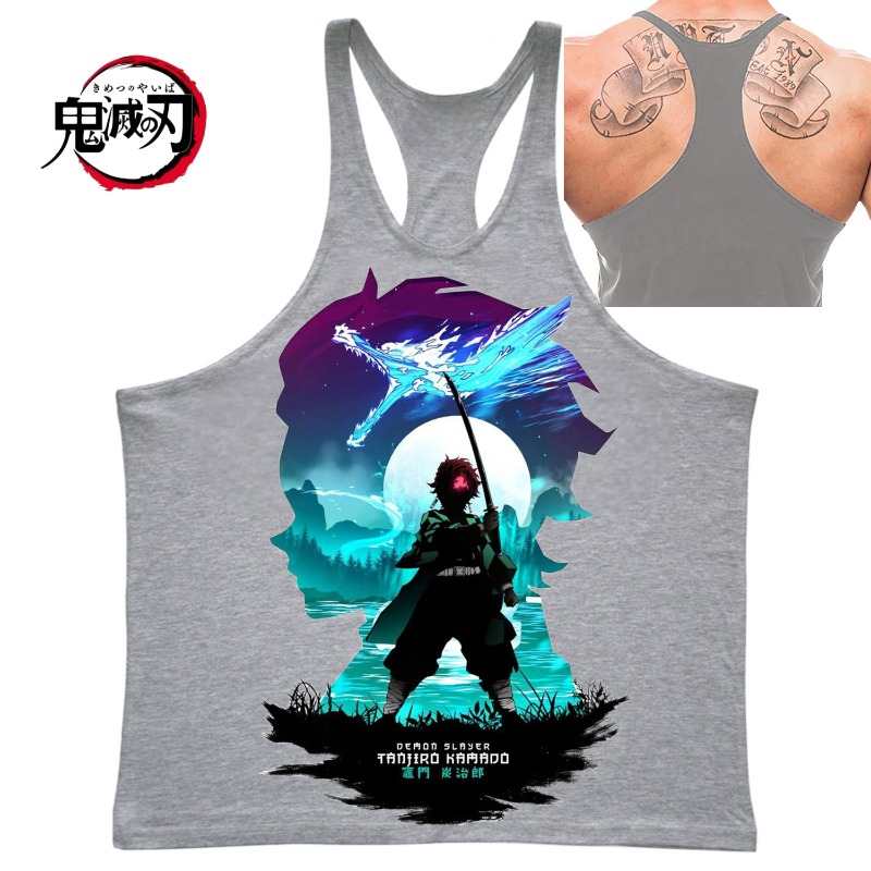 (Demon Slayer) GYM Mens Tank T – обзор и цена Tank Top Muscle