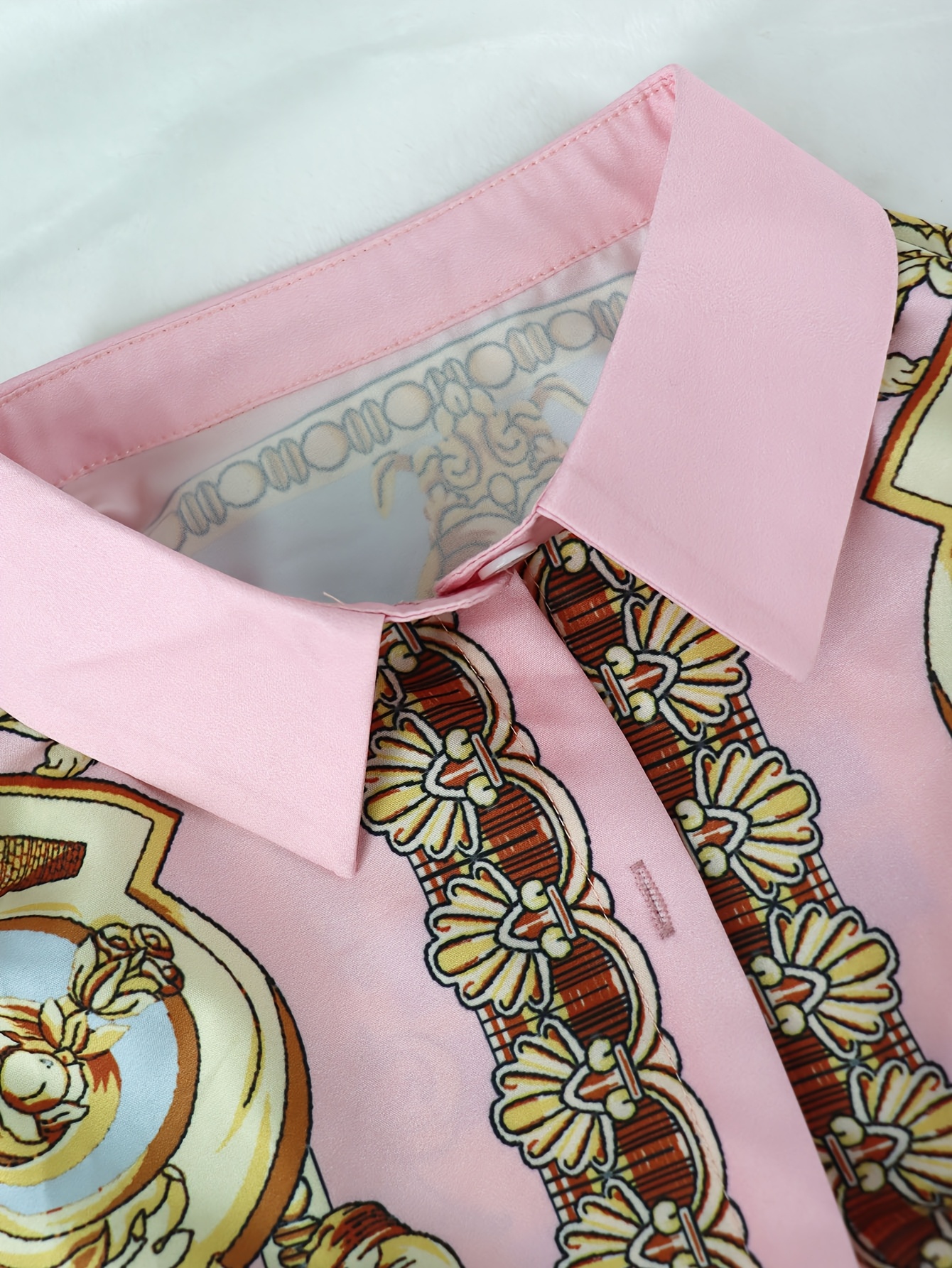 Women 2 Piece Set Ornate Print – обзор и цена Shirt Camp Collar
