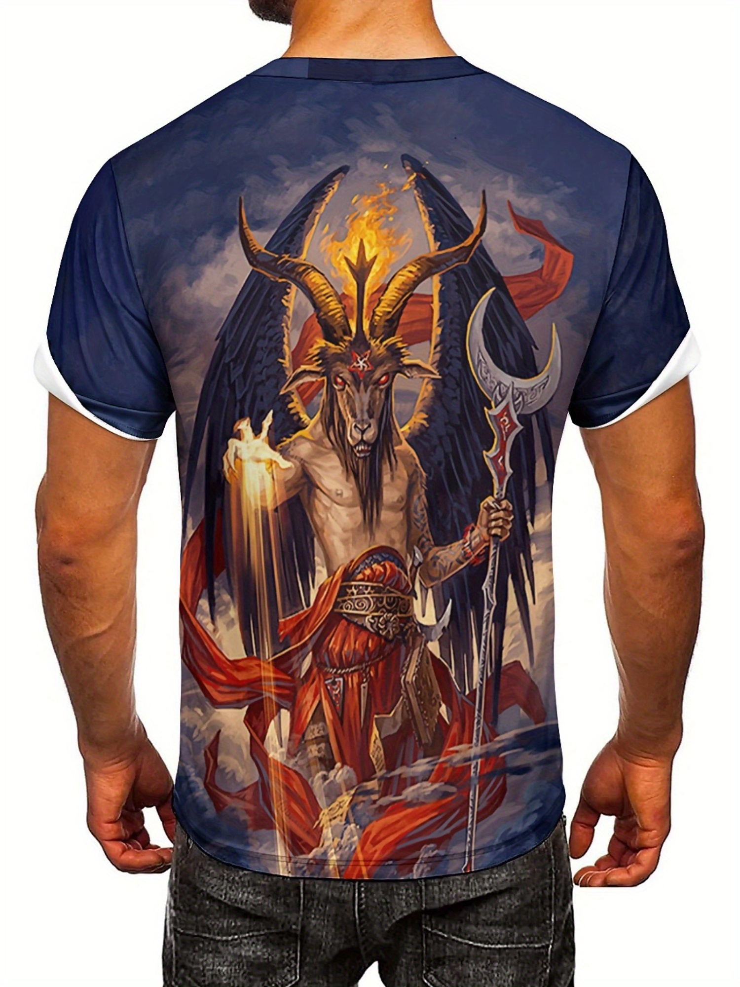 Men's 3D Demon Print T-Shirt | – обзор и цена Tee Graphic Print