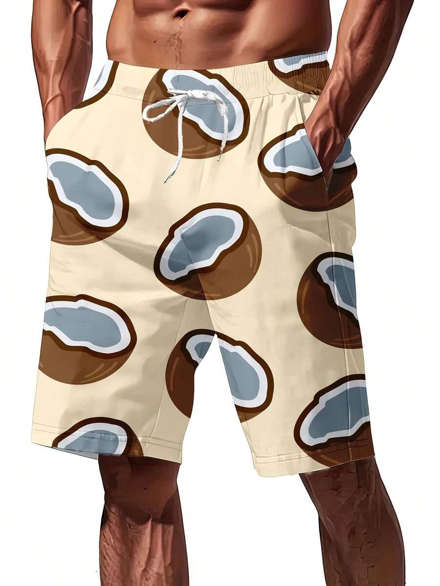 Mens Coconut Print Swim Trunks – обзор и цена Swim Trunk Quick Dry