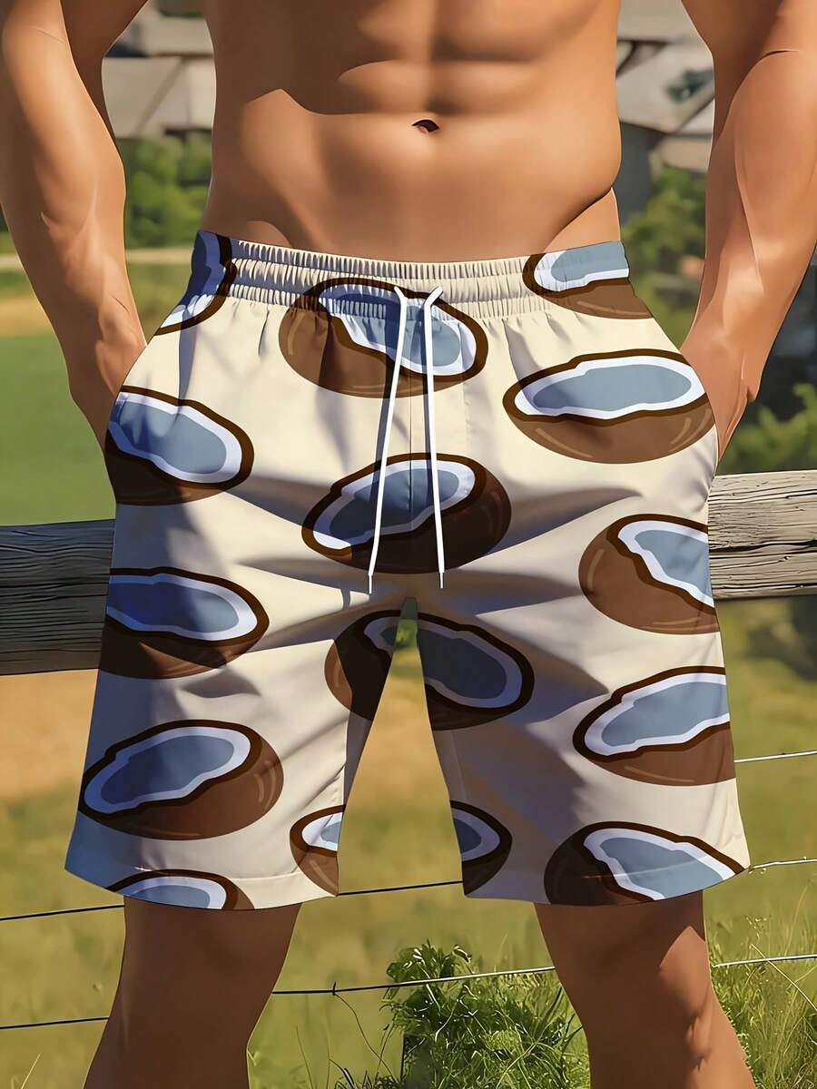 Mens Coconut Print Swim Trunks – обзор и цена Swim Trunk Quick Dry