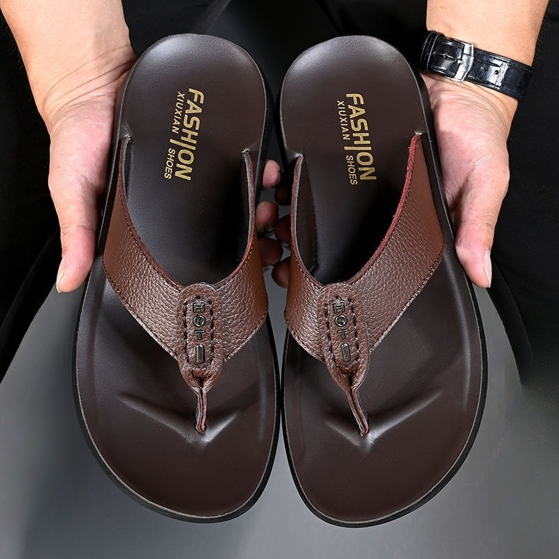 Hot Sale Men's Flip Flops High – обзор и цена Flip Flop Leather Men